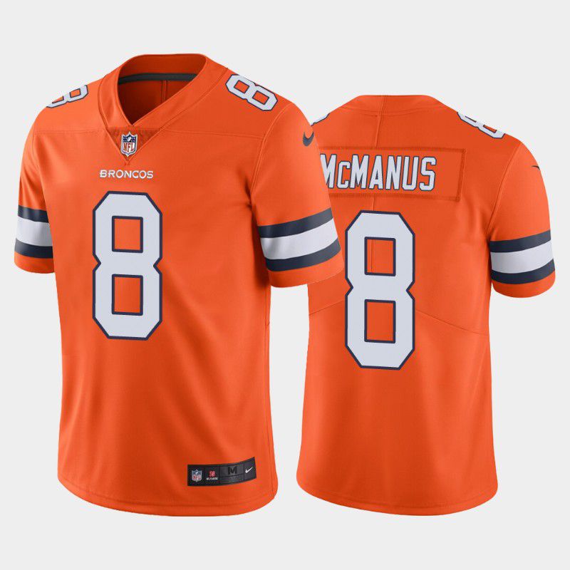 Men Denver Broncos #8 Brandon McManus Nike Orange Color Rush Limited NFL Jersey
